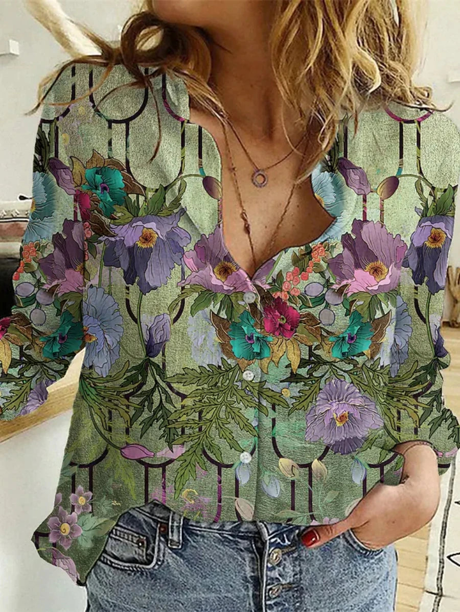 Temperament Loose Blouse Fashion Casual Woman Shirt Elegant Long Sleeve Shirt Woman Holiday Weekend Top