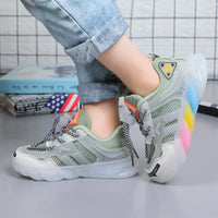 Boys Girls Shoes Summer Casual Mesh Breathable Sneakers 2022 New Trendy Korean Version Fashion Old Shoes
