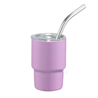 Stainless Steel Car Cup Double Wall Insulated Travel Mug Mini Tumblers with Straw & Lid Portable Coffee Cup Drinkware