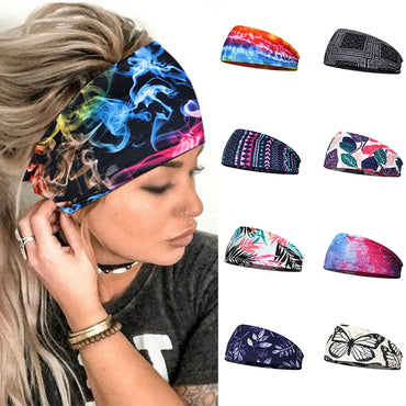 Gym Headbands Yoga Bands Running Wide Headwrap Jogger Elastic Hair Band Fashion Women Headpiece Soft Hairband Run Bandage