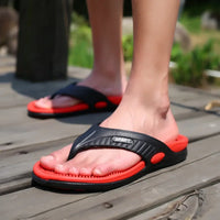 YRZL Men's Flip Flops Massage Granule Men Slippers Comfortable Beach Sandals Men Casual Shoes House Flip Flops Bathroom Shoes
