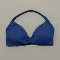 HISTELLO Sports Bra Seamless Halter Thin Strap High Support Scrunch Women Removable Pads Gym Fitness Workout Yoga Clothes