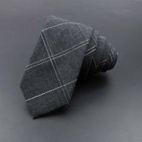 High Quality Plaid Striped Cotton Handmade Tie Men Necktie Narrow Collar Slim Casual Ties Business Party Suit Accessories Gift