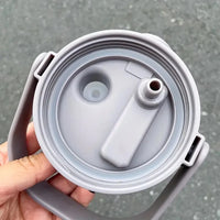 2L/ 67.63oz Large Capacity Stainless Steel Insulated Tumbler with Handle, Ice-Keeping and Thermal Straw, Sports Water Bottle