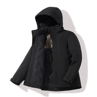 LNGXO Unisex Winter Warm Waterproof Jacket Hiking Climbing Trekking Skiing Rain Coat Men Women Windproof Fleece Windbreaker
