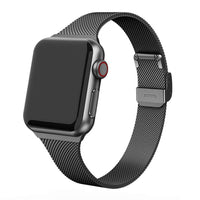 Slim strap For Apple Watch band 40mm 44mm 45mm 41mm 49mm 38mm 42mm Meatl bracelet correa iWatch serieS 3 4 5 6 se 7 8 ultra