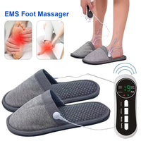 EMS Foot Massager Slippers Electric Feet Massage Shoes with Remote Control Pulse Muscle Stimulator Foot Massager to Relieve Pain