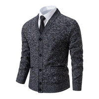 Men's knitted cardigan casual V-neck autumn and winter new sweater coat