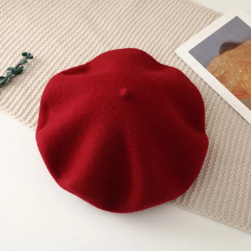 Winter Hats for Women Berets Painter Cap Autumn Winter Hat Female Flat French Artist Beret Girls Vintage Warm Casual New