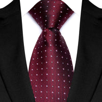 New Design Wedding 8CM Men Tie Dark Red Striped Paisley Flower Neckties For Men Business Party Groom Collar Accessories Gift