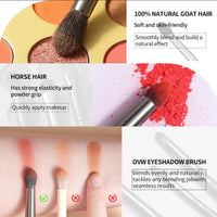 OVW Cosmetic 2/6 pcs Makeup Eye Shadow Brush Set Goat Hair Tool Ultra Soft Make Up Tapered Blender Diffuse Kit Cut Crease Brush