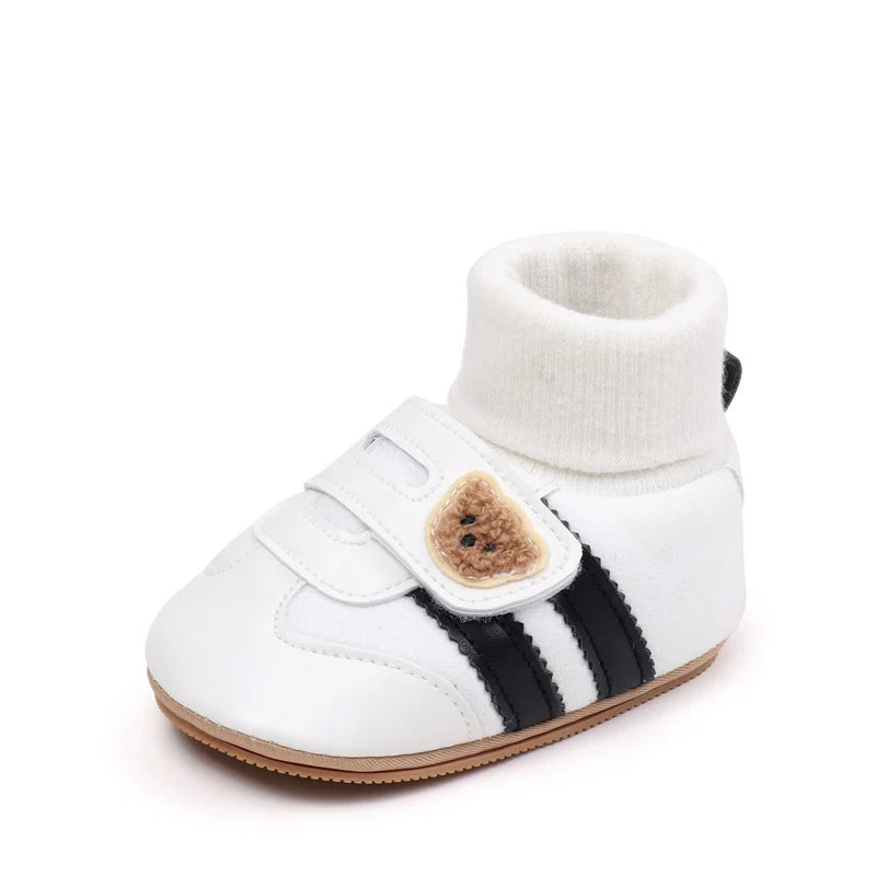 Baby Sock Shos Autumn and Winter Baby Girls Boys Ankle-covered Style 0-1 Year Old Anti Slip Fashion Design Newborn Infant Shoes