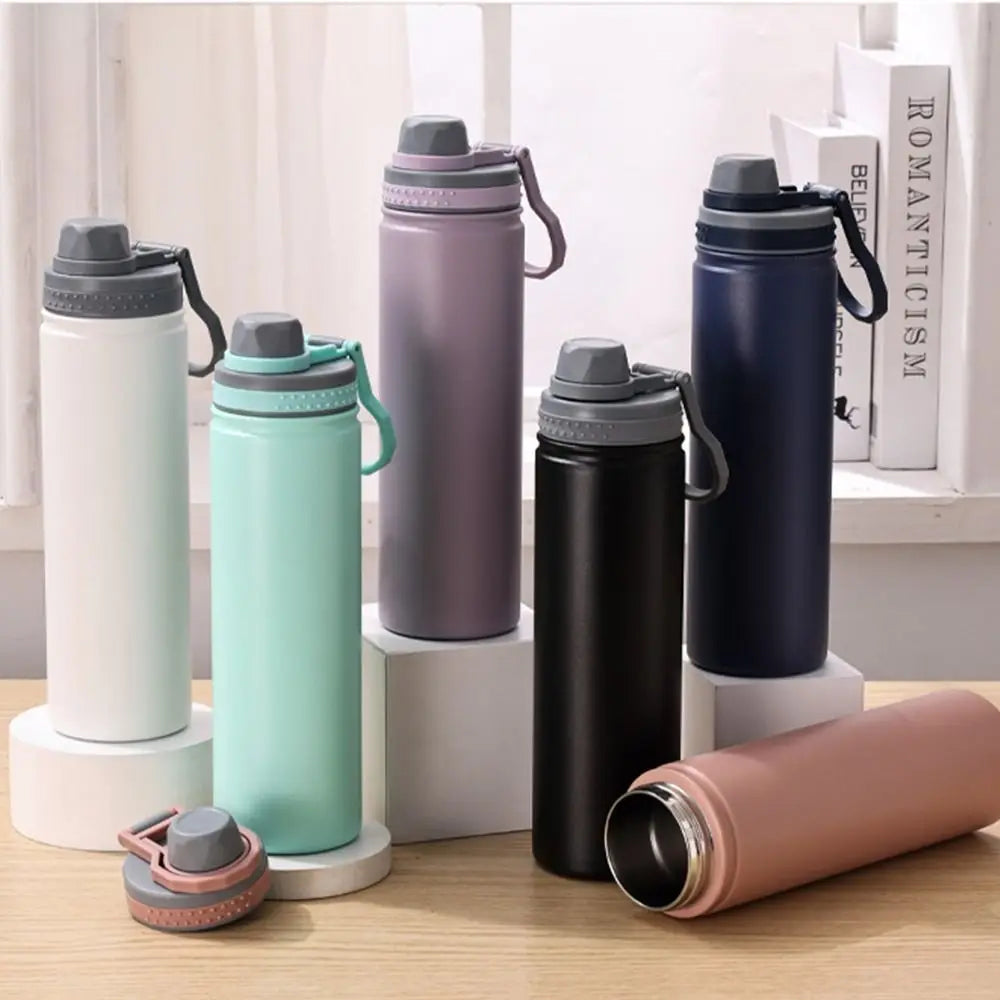 Portable Stainless Steel Vacuum Thermos Cup 750ml Fashion Insulation Cup Large Capacity Minimalist Water Bottle Travel