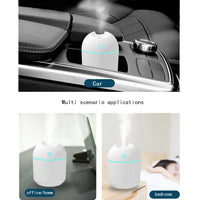 250ML USB Mini Air Humidifier Aroma Essential Oil Diffuser For Home Car Ultrasonic Mute Mist Maker Diffuser with LED Color Lamp