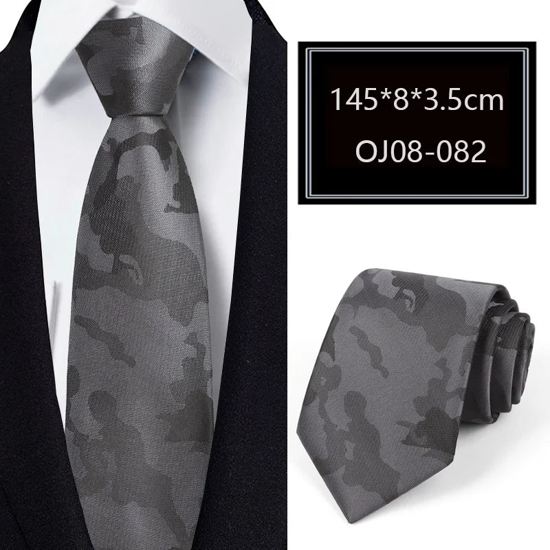 Luxury 56 Colors New Men's Tie Classic Floral Stripe Plaid 8cm Jacquard Neck Tie Necktie For Men Business Wedding Party