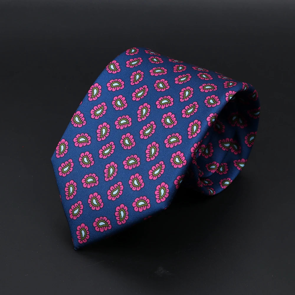 Fashion Men's 7.5cm Silk Tie Super Soft Bohemian Style Dot Chic Novelty Red Blue Necktie Suit Shirt Luxury Banquet Accessories