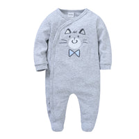 KAVKAS 1/2/3 Pcs Baby Boys Rompers Cartoon Print Overalls Cotton Infant Clothing Kids Jumpsuit Newborn Pajimas 0-3 Months