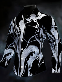 New Hawaiian Pineapple Sunglasses 3D Printed Men's Long Sleeve Shirt with Collar and Vacation Style Shirt Clothing