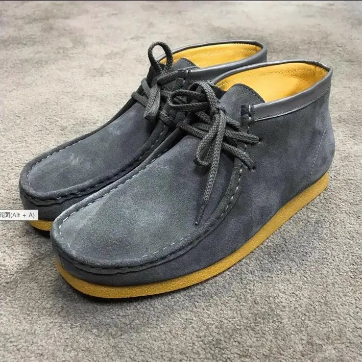 Careaymade-Hot Vintage Genuine Leather Casual big size Women's Shoes Lace-up Smoke Rubber sole Shoes Low Top Fashion Men's Shoes