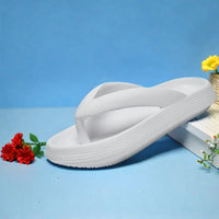 Ladies Lightweight Solid Color Sandals - Casual Indoor/Outdoor Couples Flip Flops, Comfortable Slip-On Beach Footwear