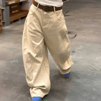 Simple High Waist Denim Jeans Baggy Loose Star Jeans Women Y2k Retro Wide Leg Casual Pants Party