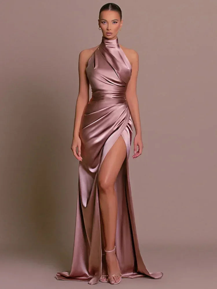 Elegant Luxury Party Evening Dress Sexy Women Sleeveless Long Halter D Mega Mart Center Elegant Luxury Party Evening Dress Sexy Women Sleeveless Long Halter D Mega Mart Center