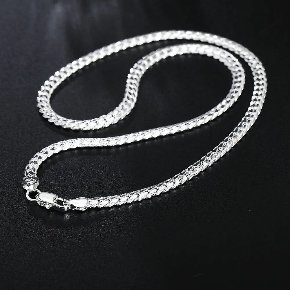 20-60cm 925 sterling Silver luxury brand design noble Necklace Chain For Woman Men Fashion Wedding Engagement Jewelry