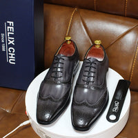 Big Size 6-13 Luxury Men Dress Shoes Genuine Calf Leather Oxford Shoes for Men