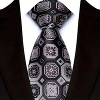 Luxury 8CM Mens Necktie Brown Orange Color Dot Stripes Ties For Man Groom Jacquard Woven Neck Tie For Business Wedding Party