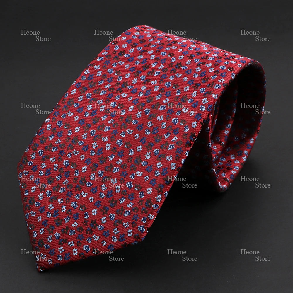 Novelty Men's Tie Floral Rose Constellation Designed Wave Lines Pattern Red Blue Green Neckties Fit Party Dinner Wedding Cravat