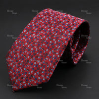 Novelty Men's Tie Floral Rose Constellation Designed Wave Lines Pattern Red Blue Green Neckties Fit Party Dinner Wedding Cravat