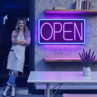 Open Neon Signs for Business LED Neon Open Signs Light Up Open Sign for Shop Store Florists Bar Salon Cafes Restaurant Pubs