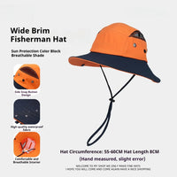 UPF50+ Waterproof Sun Hat Men Women Wide Brim Bucket Hat Quick Dry Breathable Boonie Hat Outdoor Fishing Hiking Safari Caps
