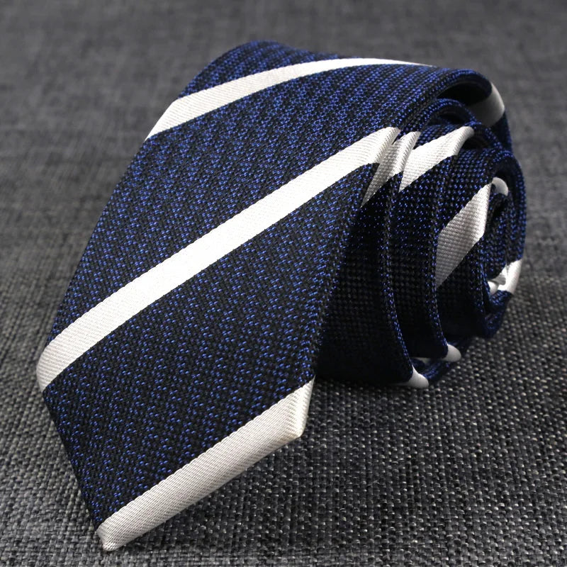 New Skinny 6CM Mens Necktie Slim Narrow Ties For Man Plaids Striped Paisley Jacquard Cravat Business Party Corbatas Neck Tie