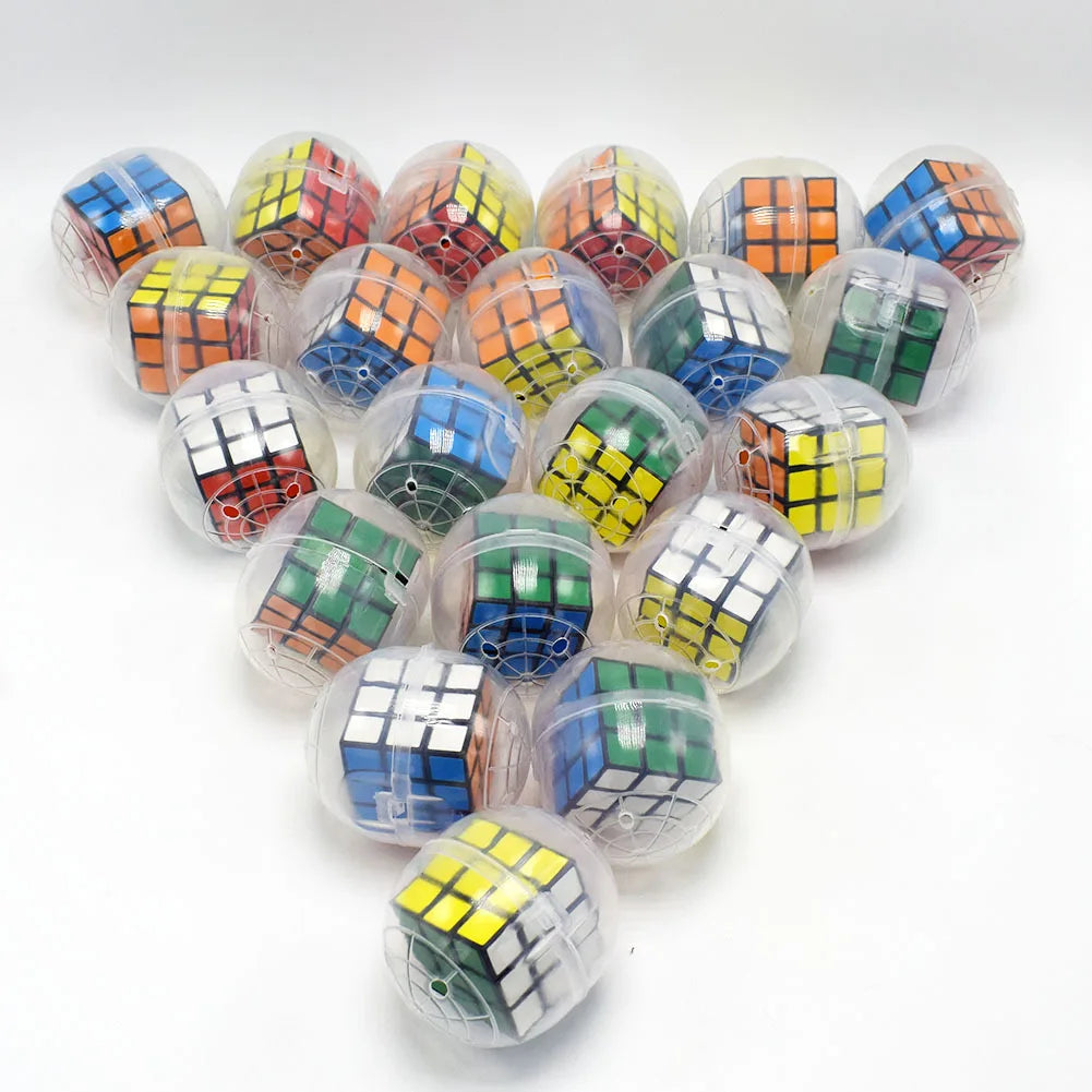 12Pcs Puzzle Cube Surprise Capsule Egg Ball Educational Toys For Kids Birthday Party Favors Pinata Filler Rewards Giveaway Gift