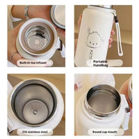 Gianxi Large Capacity Insulated Cup Portable Office Water Cup Girls' High Looks  Cute Couple Cup  Creative