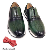 Men's Sneaker Shoes Genuine Cow Leather Oxford Brogue Luxury Designer 2-eyelet Lace-up Autumn Winter Daily Casual Shoes for Men