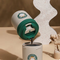 Stainless Steel Coffee Mug Double Layer Cup with Lid Water Cup Portable Cartoon Mug Gift Temperature Portable Vacuum Flasks Cup
