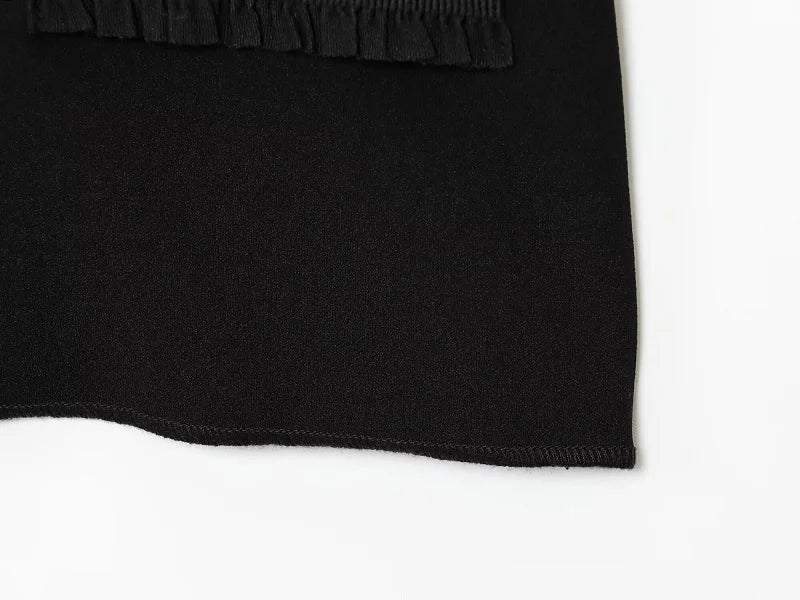 MUJER Black Flare Pants Sets for Women 2 Pieces High Waist Trousers Suits Woman Outfit off Shoulder Halter Top Female Lady Sets