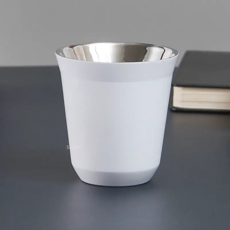 Stainless Steel Espresso Cups Double Wall Insulated Cups Demitasse Cups Coffee Cup For Drinking Coffee, Gift for Him Thermo Cup