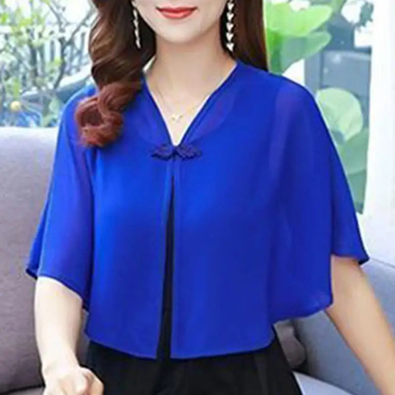 Spring Chiffon Short Outer Wear Sunscreen Shawl Women Sun Clothing Summer Sun Protection Air-Conditioning Cloak Lace Thin Scarf