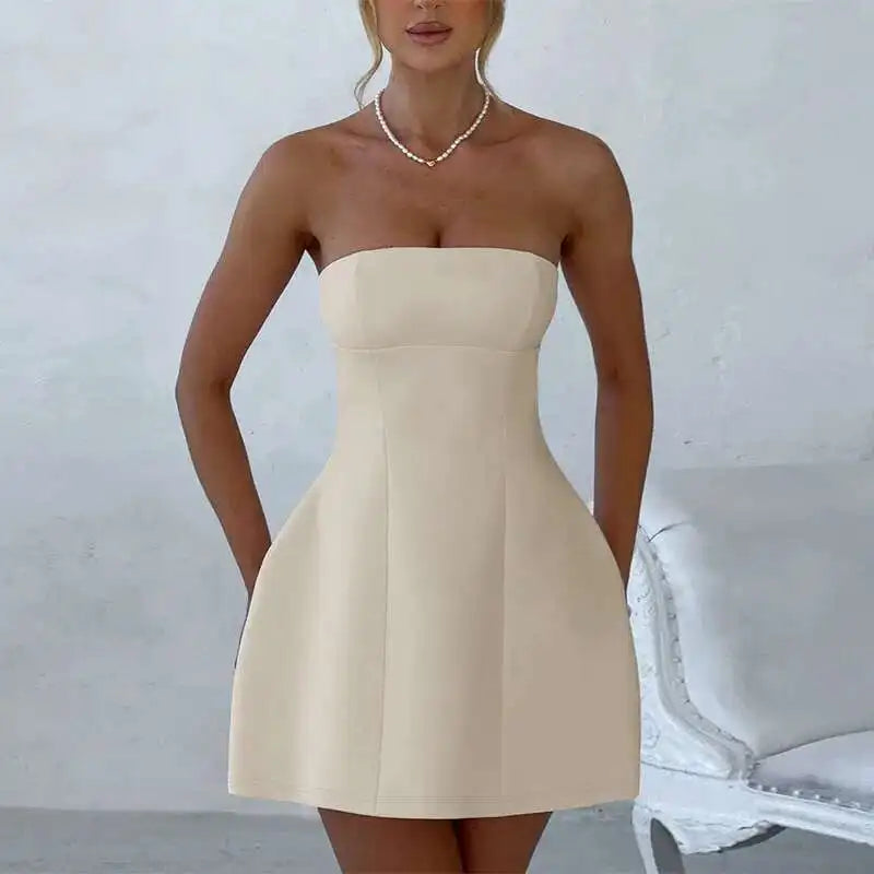 Giyu Sexy Club Party Dresses Women 2024 Summer Dress Elegant Short Mini Dress Backless Sleeveless A Line Slim Vestidos