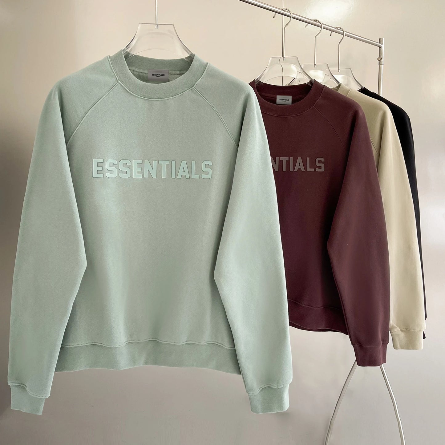 2023 new autumn and winter essential sweatshirt silicone letter print decoration unisex high-end hip-hop loose sweatshirt