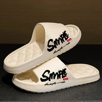 Four-Season Men's Fashion Slippers, Waterproof, Non-Slip, Casual, Soft, Breathable Bathroom Slippers, Suitable for Bathroom, Swimming, Indoor Use