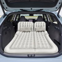 Universal Foldable Inflatable Bed Portable Inflatable Mattress Set Car Back Seat Sleeping Flocking Air Bed Cushion w/Pump+Pillow