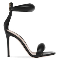 Golden open toed shoes, sexy one-piece belt, summer new high heels, women's slim heels, versatile fashion sandals