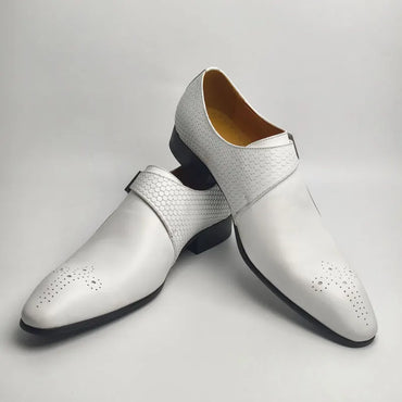 Deluxe Trendy Men's Leather Shoes Monk Style Daily Outdoor Business Luxury Fashion Office Dress Shoe Customization Drop Shipping