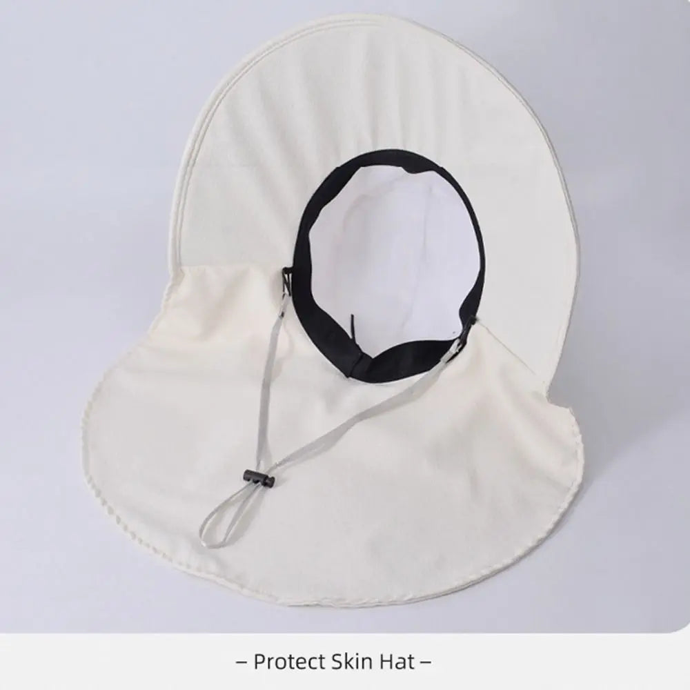 UPF 50+ UV Protection Bow Bucket Hat Portable Sunscreen Outdoor Sun Hat Adjustable Wide Brim Fisherman Cap Summer