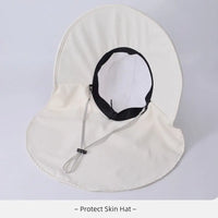 UPF 50+ UV Protection Bow Bucket Hat Portable Sunscreen Outdoor Sun Hat Adjustable Wide Brim Fisherman Cap Summer