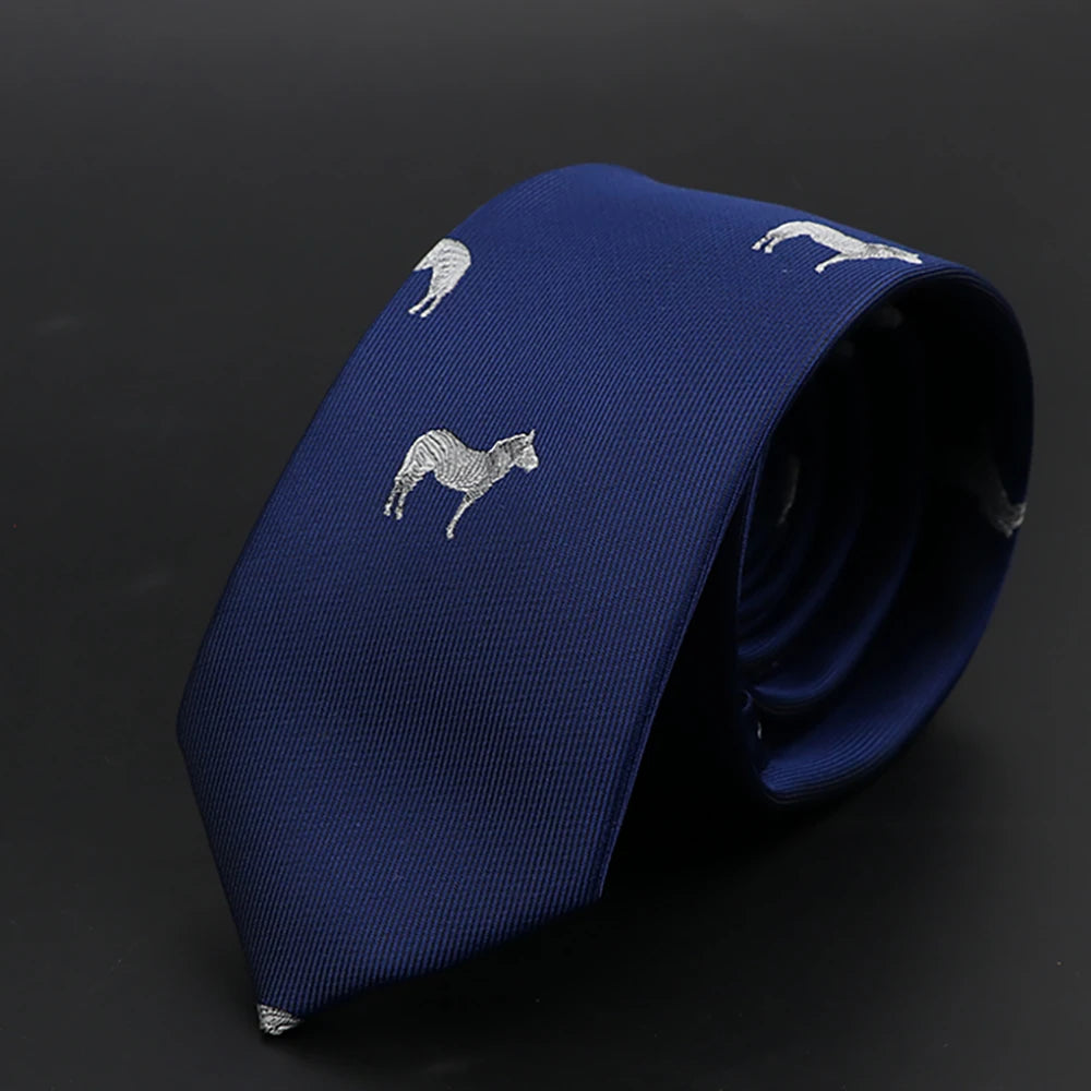 New Men Ties Solid Color Stripe Print Floral 6cm Jacquard Business Neckties Narrow Skinny Tie Wedding Prom Daily Wear Accessory